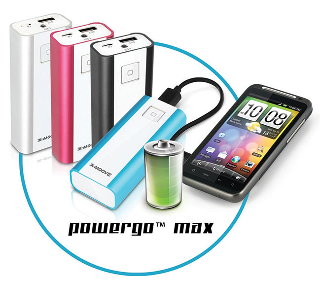 Recharge sans prise secteur : la batterie externe pour smartphone par X-Moove©